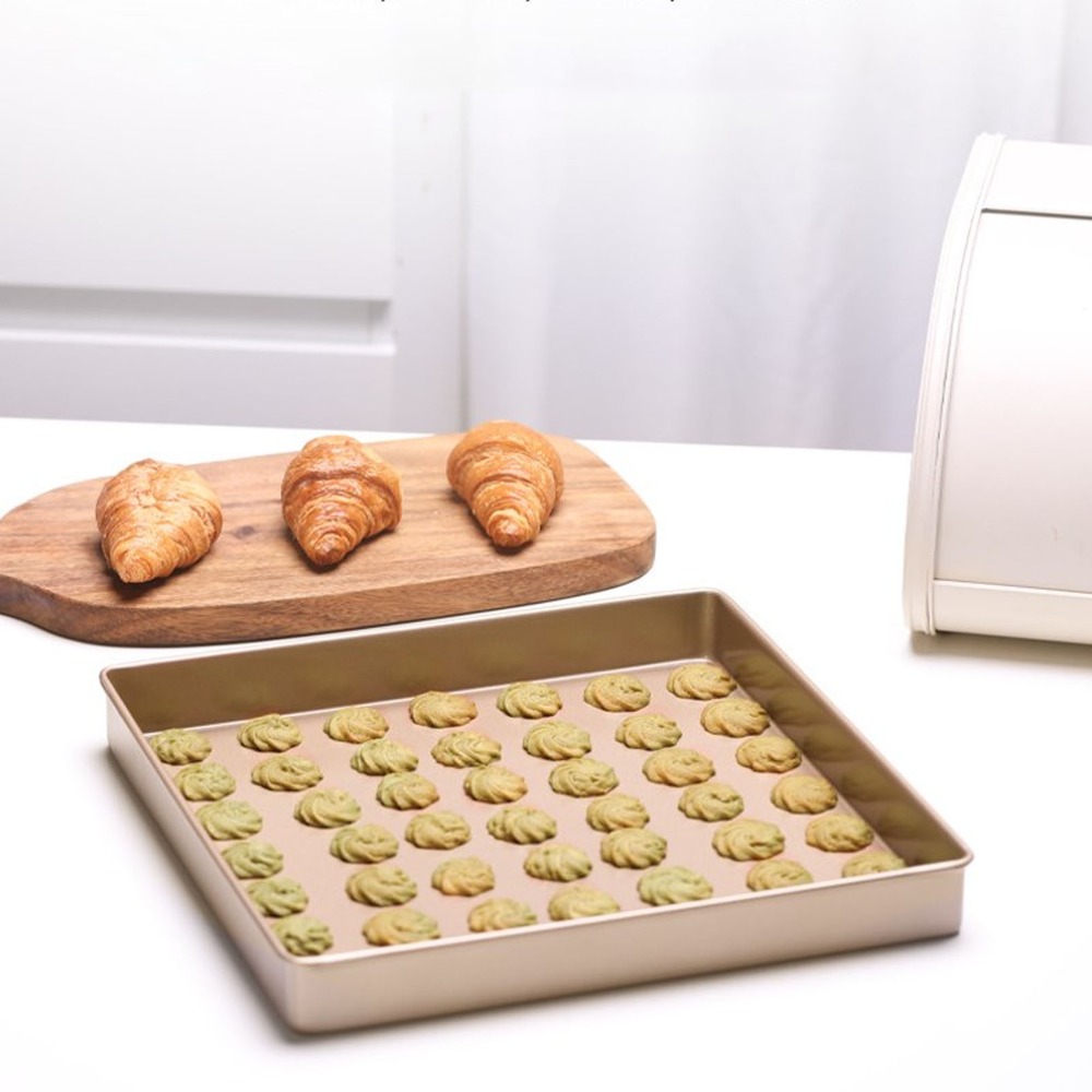 Kitchen Grade Baking Sheet - Langlebiges Kohlenstoffstahl-Backblech Antihaftbeschichtet mit Abgerolltem Rand