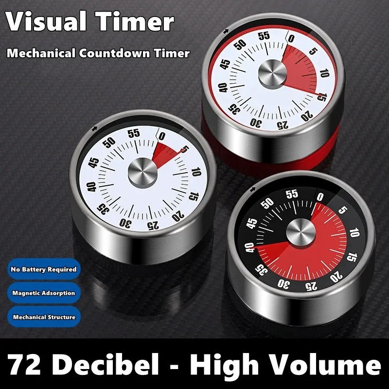 Kitchen Baking Timer - Klassenzimmer-Unterricht- und Backtimer – magnetischer mechanischer,