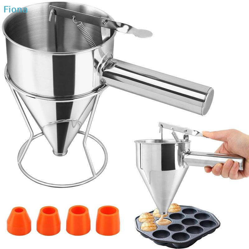 Kitchen Baking Blender - ✔ Edelstahl-Trichter-Spender mit Ständer für Cupcake-