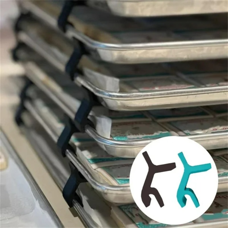 Kitchen Baking Sheet Organizer - Stapelbarer Keksblatt-Organizer, platzsparendes Backblechregal für die