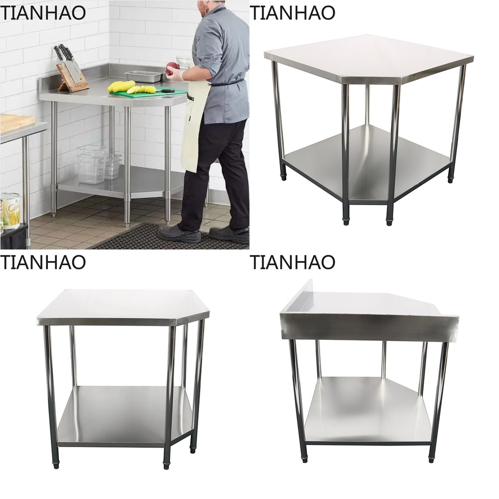 Kitchen Baking Station - Edelstahl Gewerbliche Arbeitsplatte Restaurant-Küchen-Vorbereitungstisch Schneidebrett Backtisch