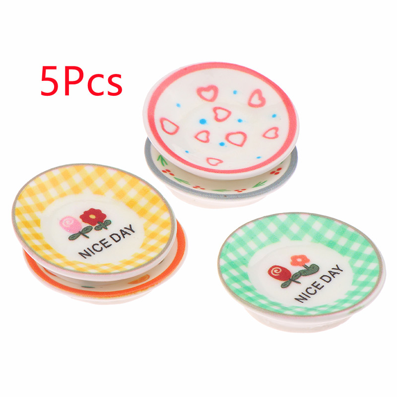 5Pcs 1/12 Puppenhaus Mini Plat – Miniature Baking Kitchen Bewertung und Preis