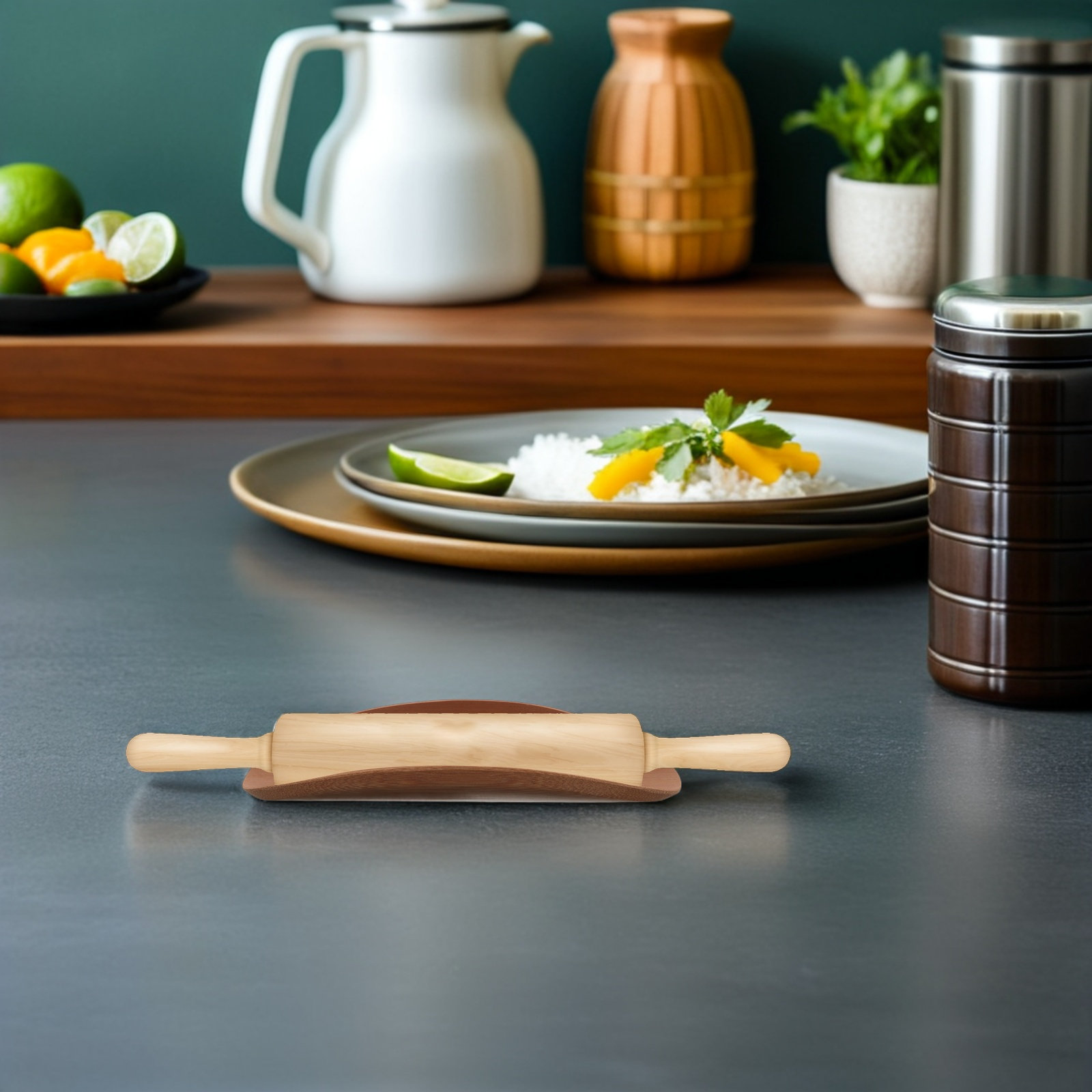 Massivholz-Teigrollenhalter mi – Kitchen Baking Counter Bewertung und Preis