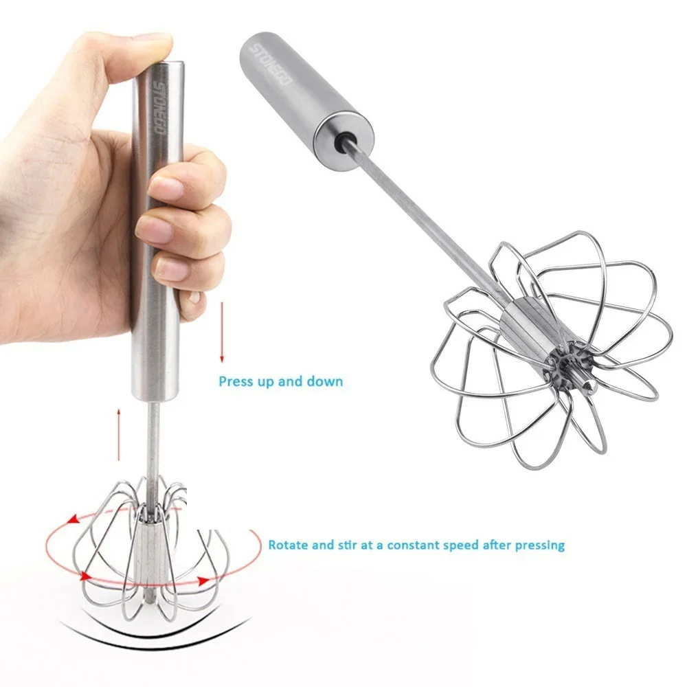 Manueller Druck-Rotationsmixer – Kitchen Baking Blender Bewertung und Preis