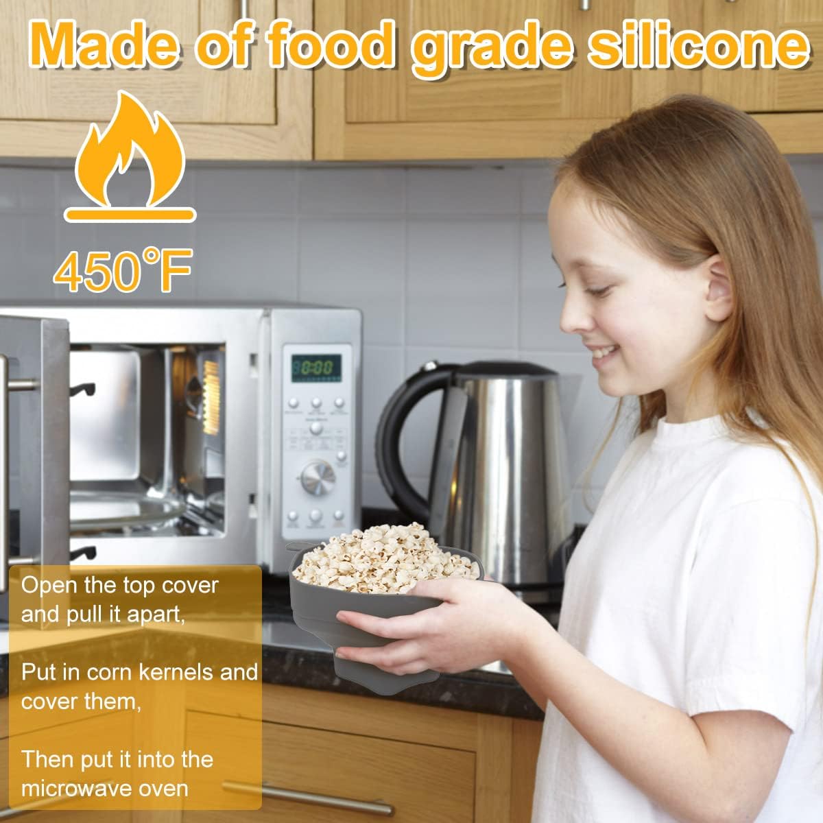 Silikon Popcorn Schüssel Mikro – Kitchen Baking Oven Bewertung und Preis