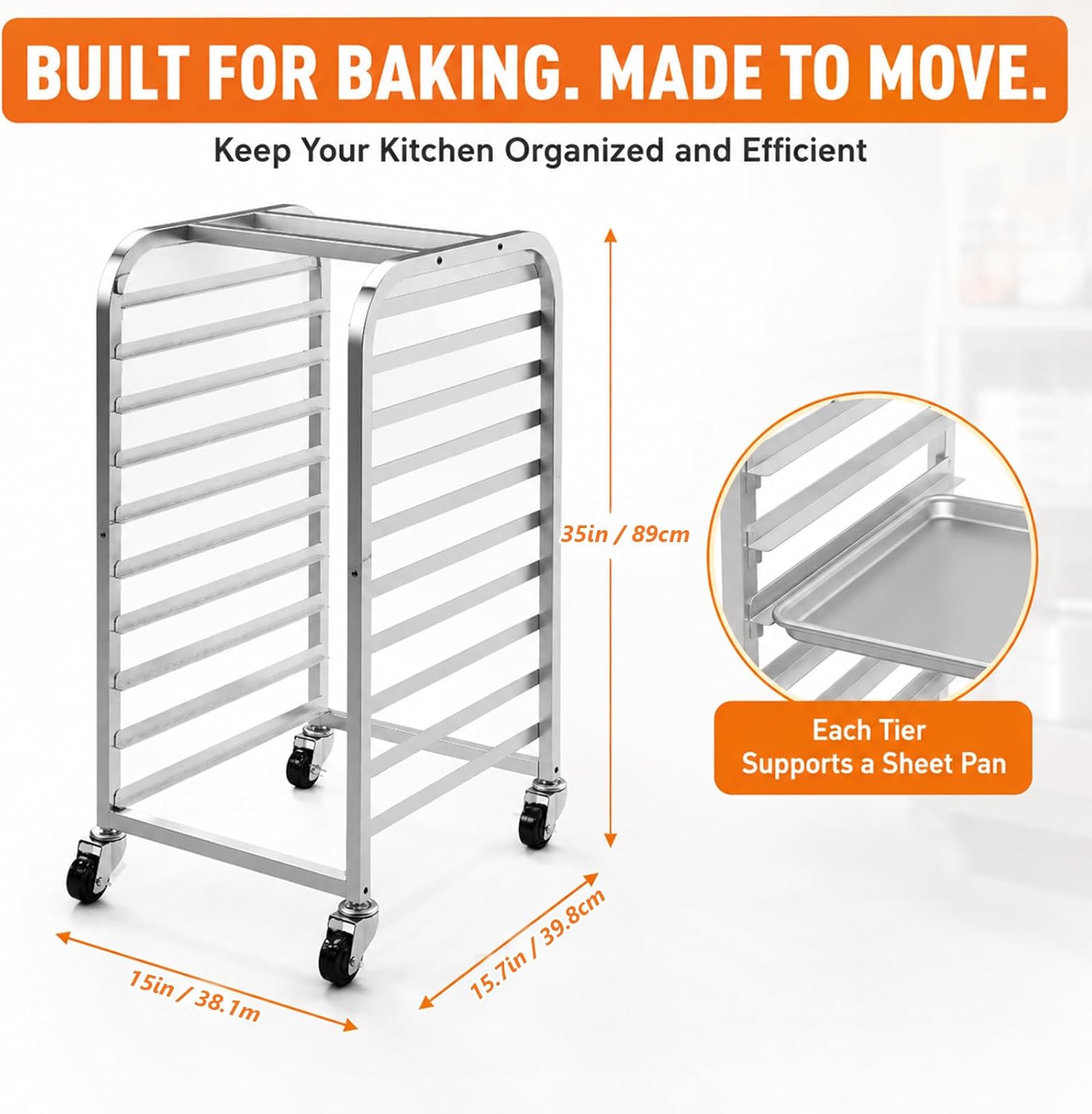 10-stufiger Edelstahl-Backblec – Kitchen Baking Sheet Organizer Bewertung und Preis