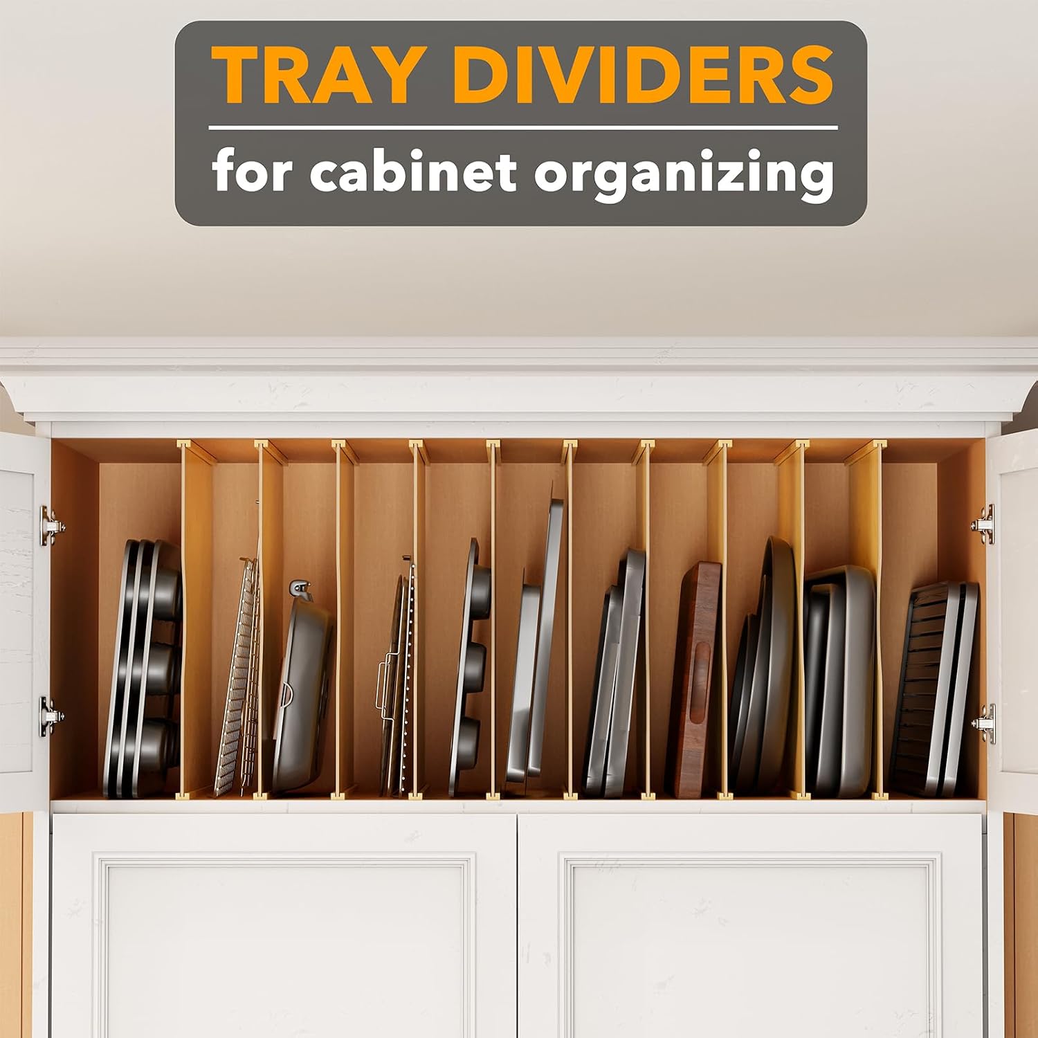 10er-Pack Bambus-Tablett-Organ – Kitchen Baking Sheet Organizer Bewertung und Preis