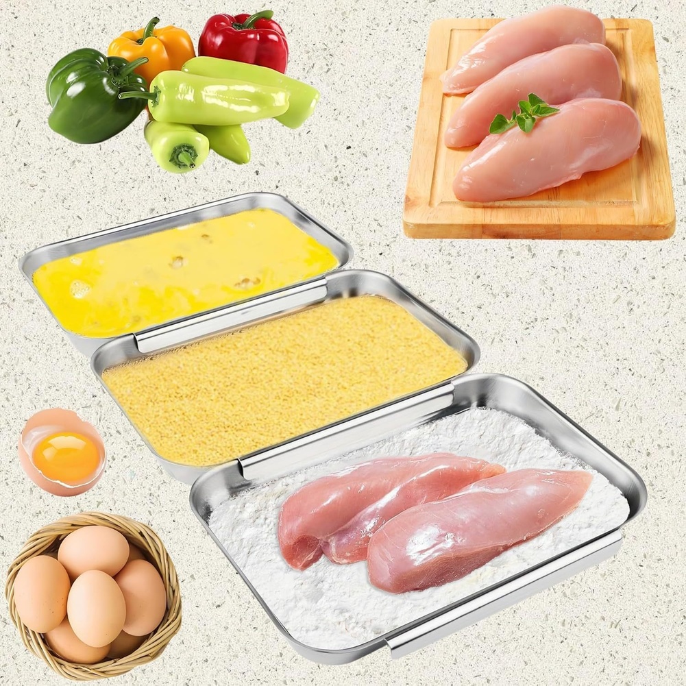 3-teiliges Edelstahl-Gewürztab – Kitchen Baking Station Bewertung und Preis